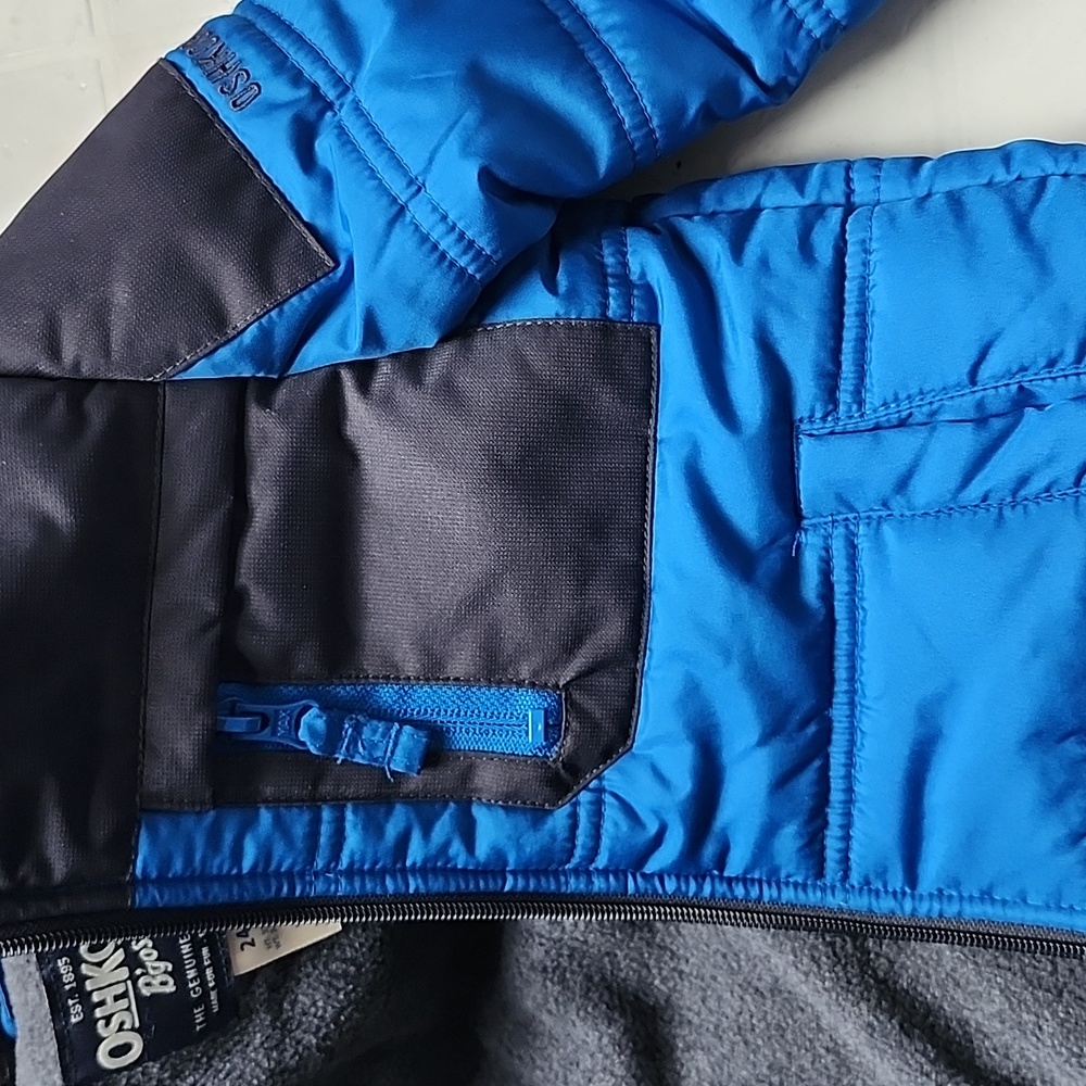 OshKosh B'Gosh 24M Blue fleece lined winter jacket - Picture 4 of 4